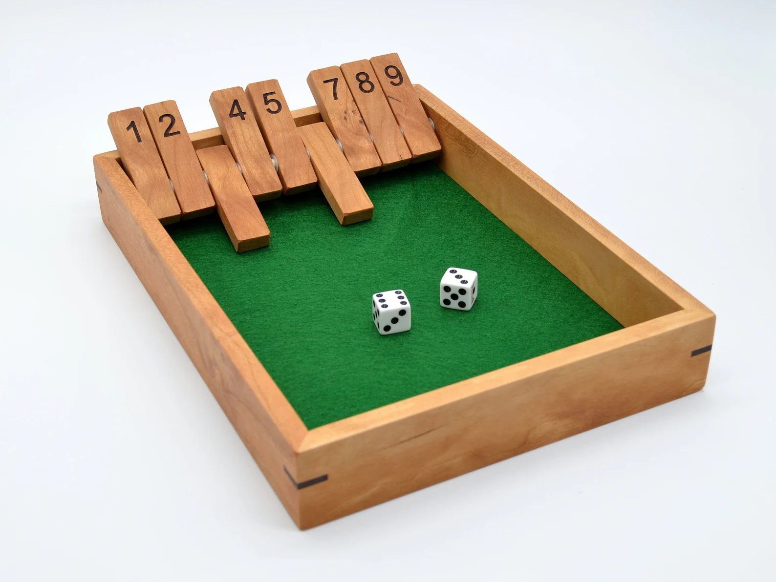Shut the Box, Handmade Dice Game, Classic Pub Game