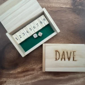 Personalized Shut The Box Game - Engraved Shut The Box - Personalized Toy/Game