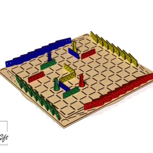 Board game - Wood game - Quoridor - Laser cut file - DXF, SVG, CDR - 3mm and 4mm