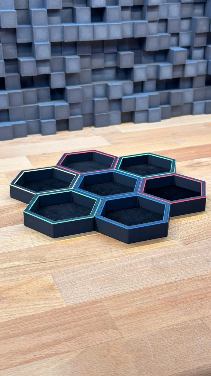 Magnetic Board Game Token Trays - 7 Tray Set - Hexasnap, GameBuddy’s modular tray system for Board Game Accessories - Image 2