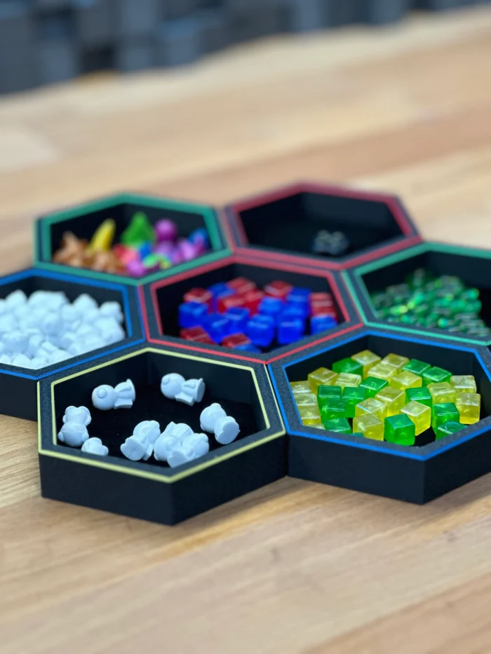 Magnetic Board Game Token Trays - 7 Tray Set - Hexasnap, GameBuddy’s modular tray system for Board Game Accessories - Image 4