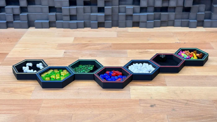 Magnetic Board Game Token Trays - 7 Tray Set - Hexasnap, GameBuddy’s modular tray system for Board Game Accessories - Image 7