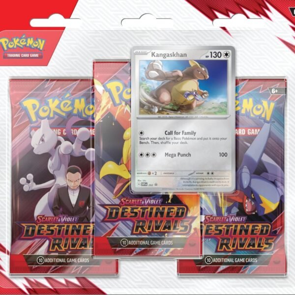 Pokémon TCG Scarlet & Violet ‑ Destined Rivals 3‑Pack Blister (Kangaskhan Promo)