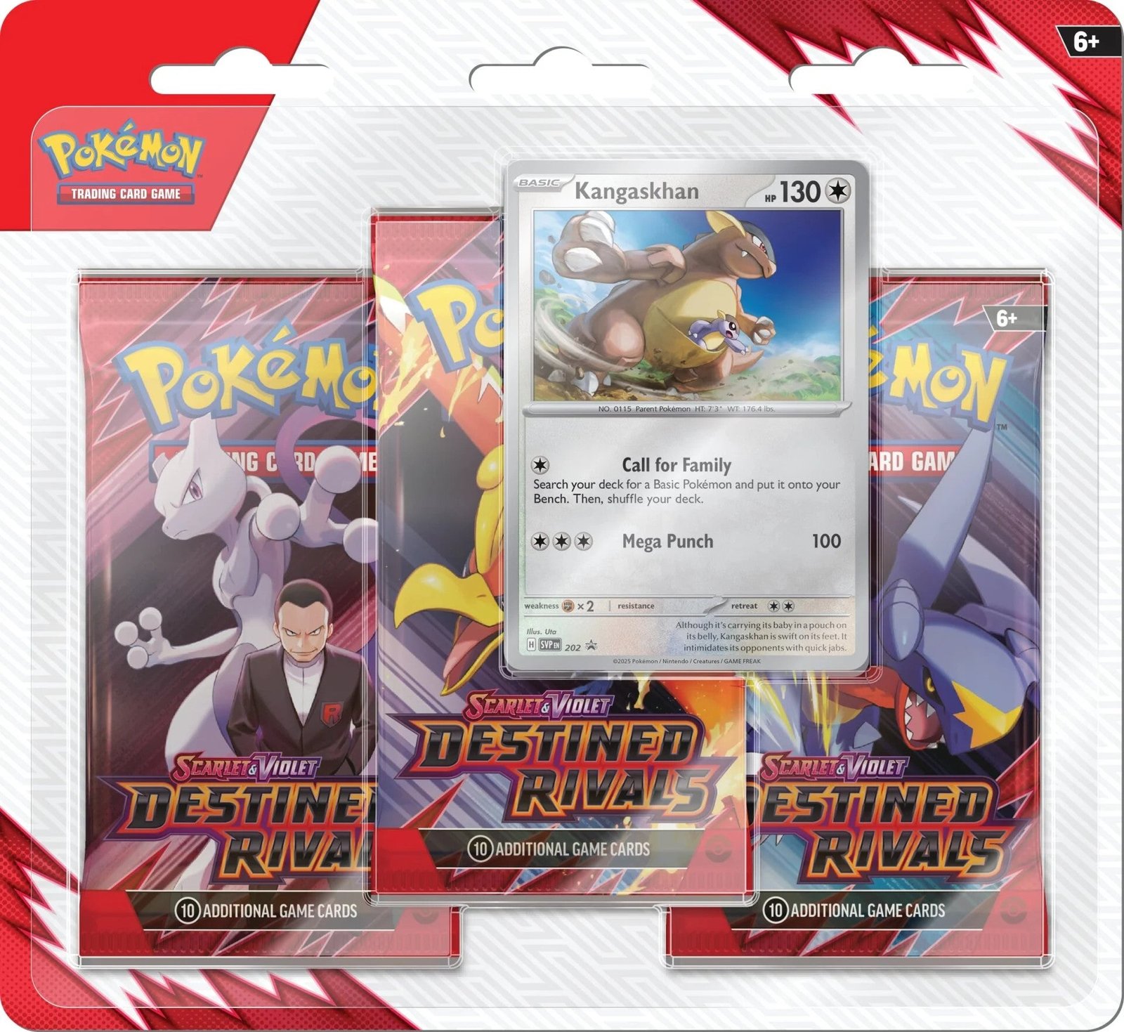 Destined-Rivals-Kangaskhan__46899 Pokémon TCG Scarlet & Violet ‑ Destined Rivals 3‑Pack Blister (Kangaskhan Promo)