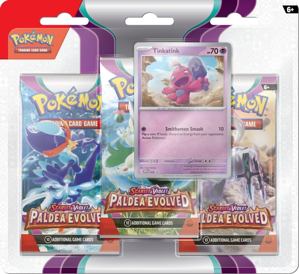 Pokemon Scarlet and Violet Paldea Evolved 3 Pack Blister