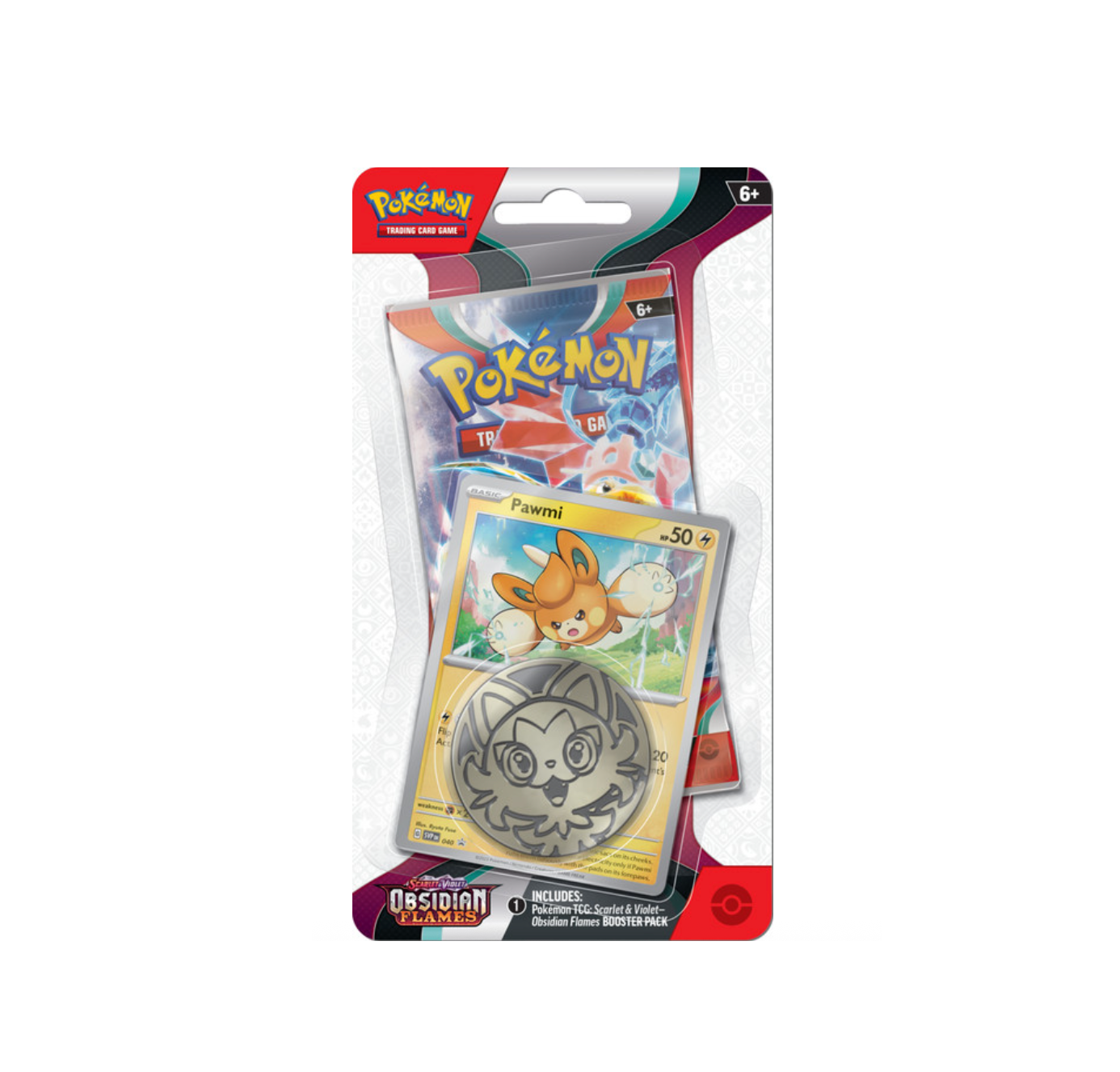 Screenshot2025-07-07at20.27.40 Pokémon TCG Scarlet & Violet – Obsidian Flames 1‑Pack Checklane Blister (Pawmi Promo)