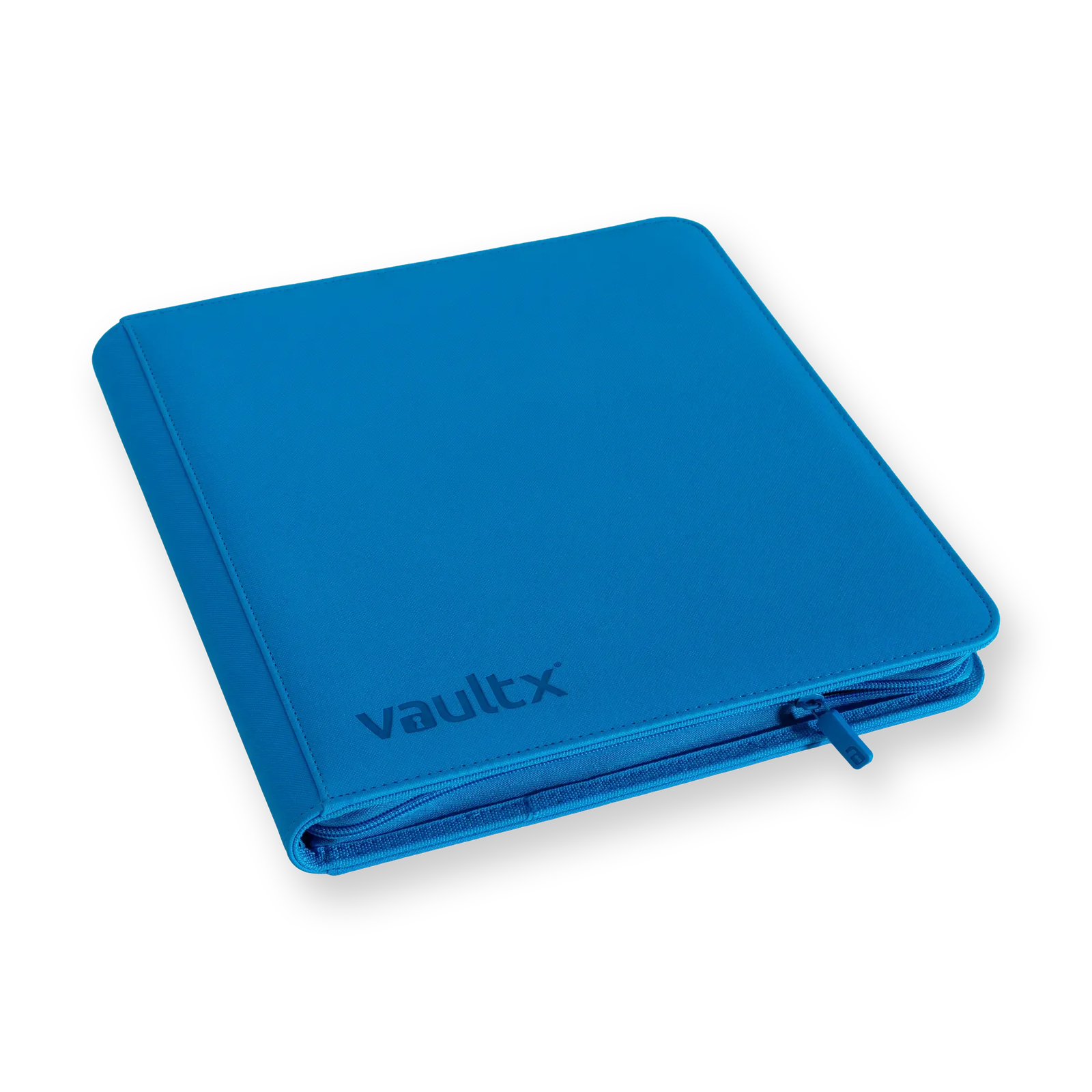 05-03-2025_VX029_0016 Vault X - 12-Pocket Exo-TecĀ® Zip Binder - Neon Blue