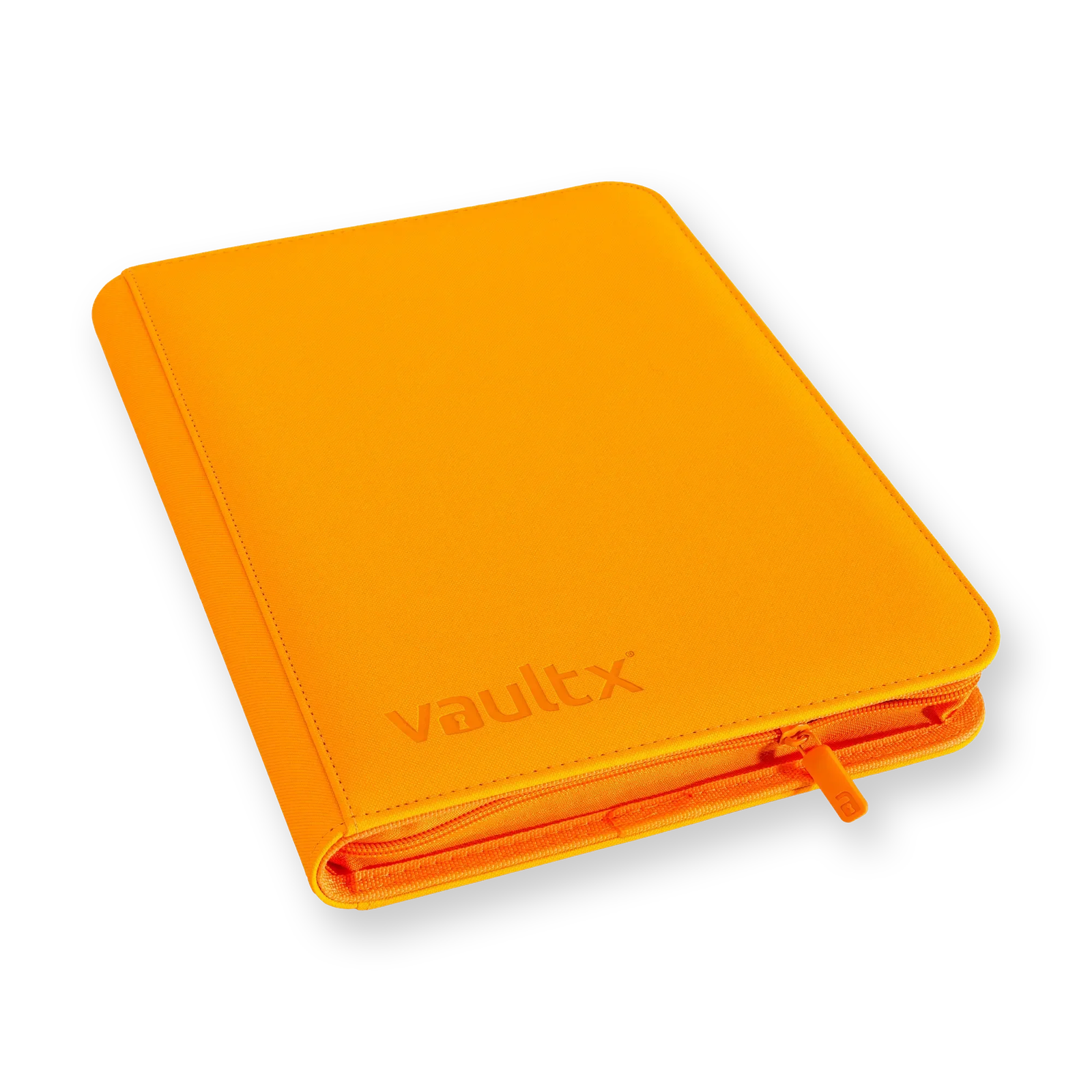 05-03-2025_VX029_0028 Vault X - 9-Pocket Exo-TecĀ® Zip Binder - Neon Orange