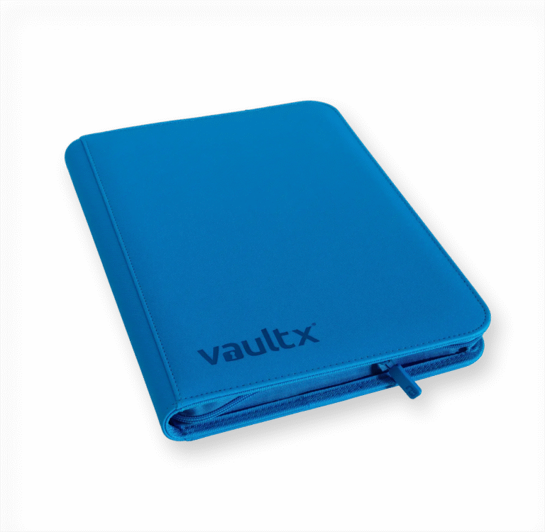 Vault X - 9-Pocket Exo-Tec® Zip Binder - Neon Blue