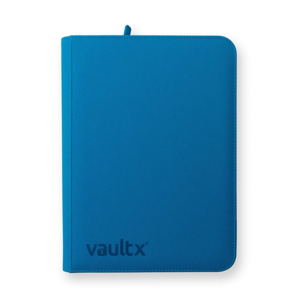 Vault X - 9-Pocket Exo-Tec® Zip Binder - Neon Blue