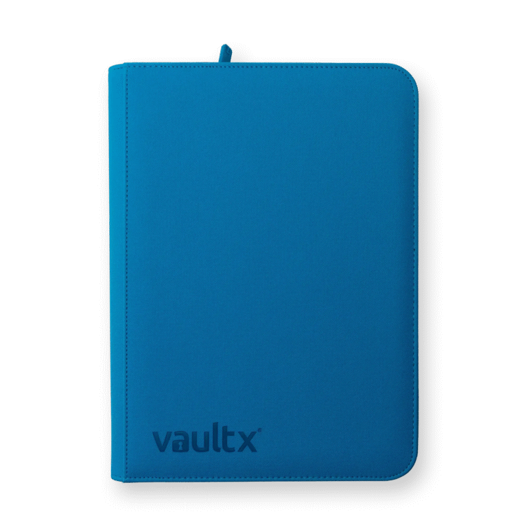 Vault X - 9-Pocket Exo-Tec® Zip Binder - Neon Blue