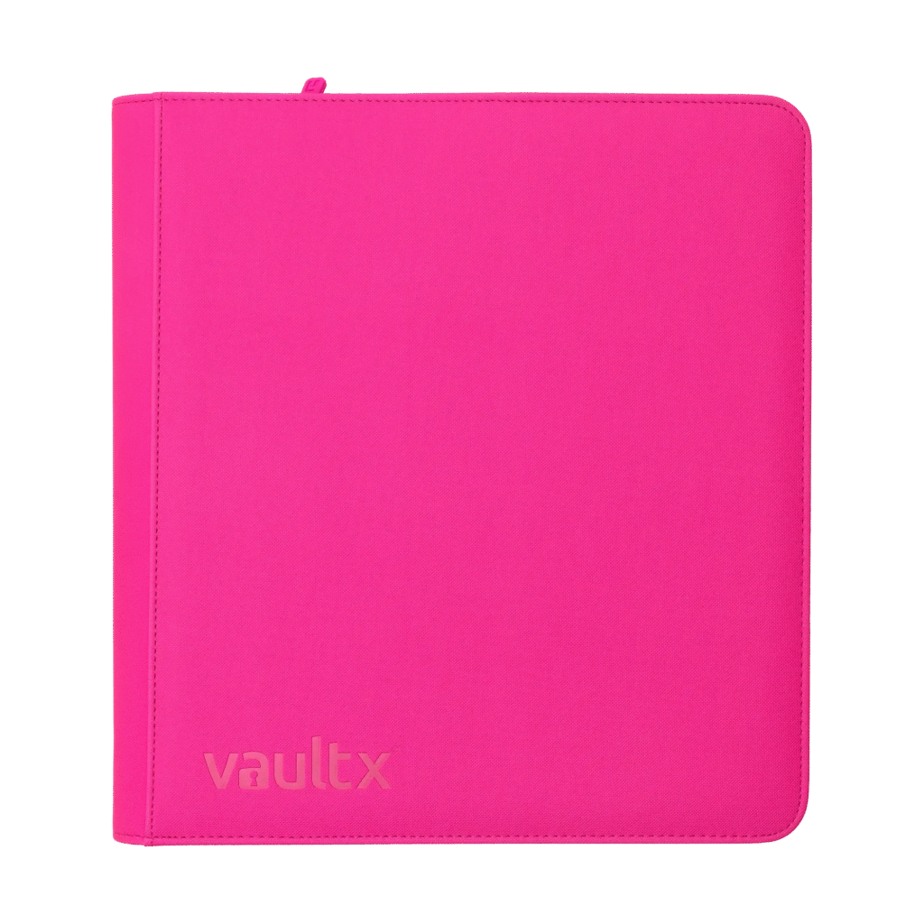 Vault X - 12-Pocket Exo-Tec® Zip Binder - Neon Pink